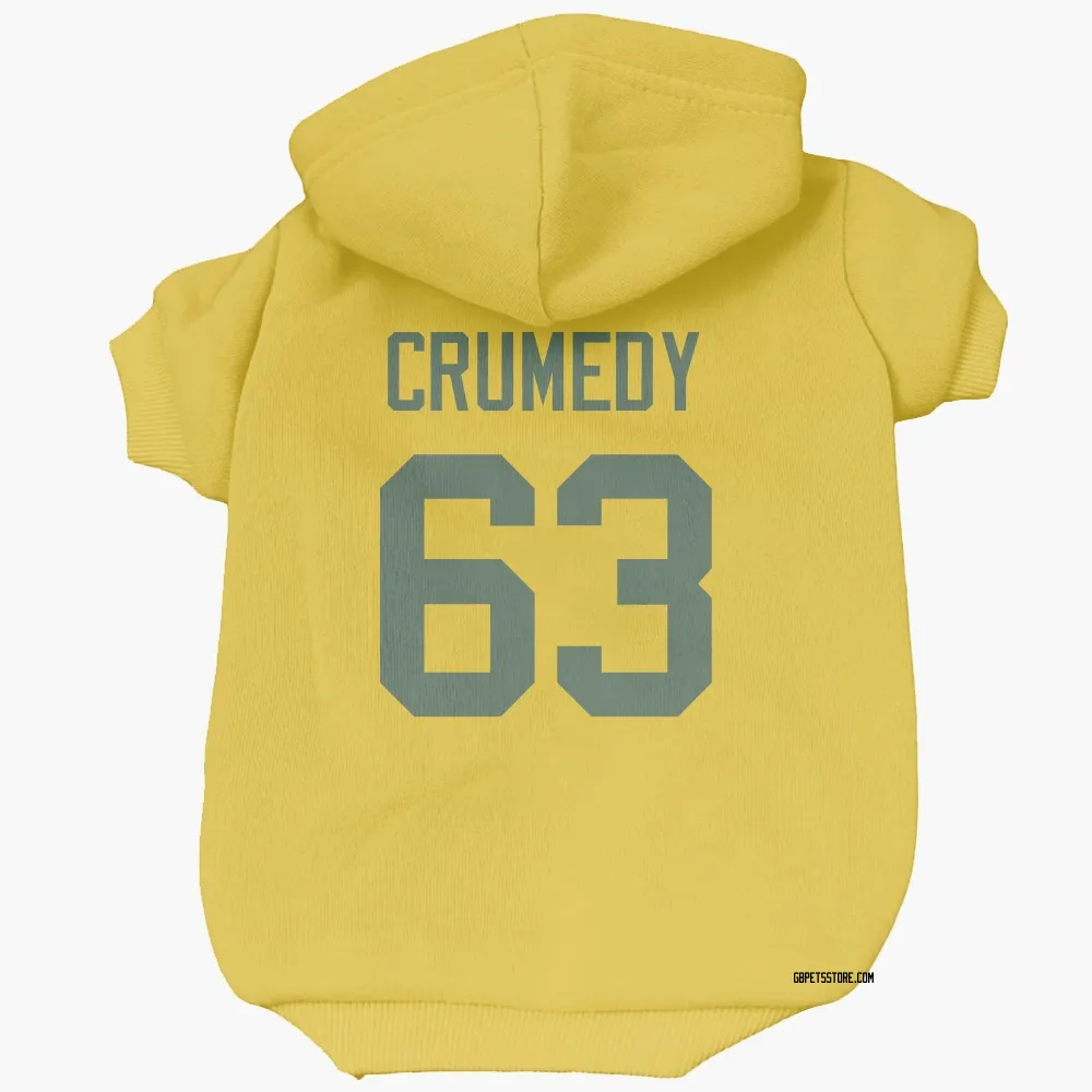 Green Bay Packers Jaden Crumedy Gold Pet Hoodie for Dog & Cat