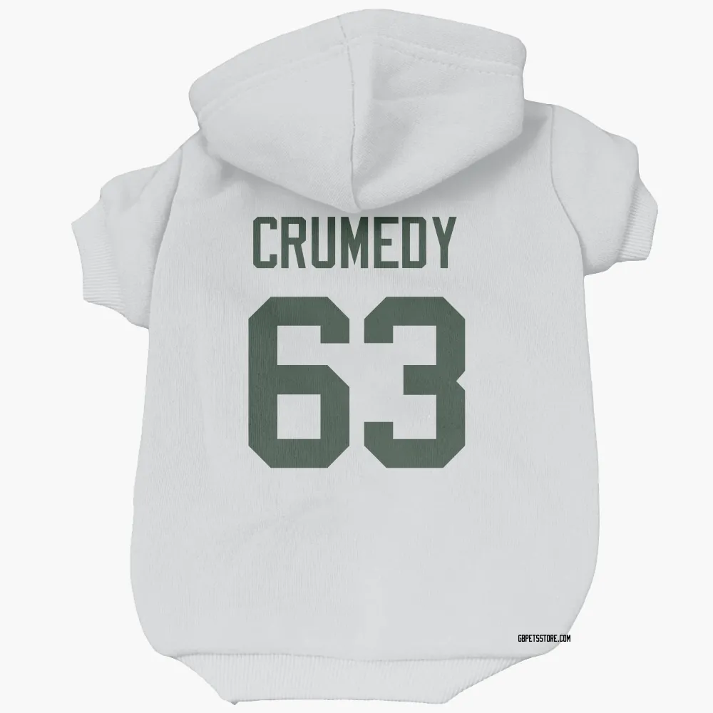 Green Bay Packers Jaden Crumedy White Pet Hoodie for Dog & Cat