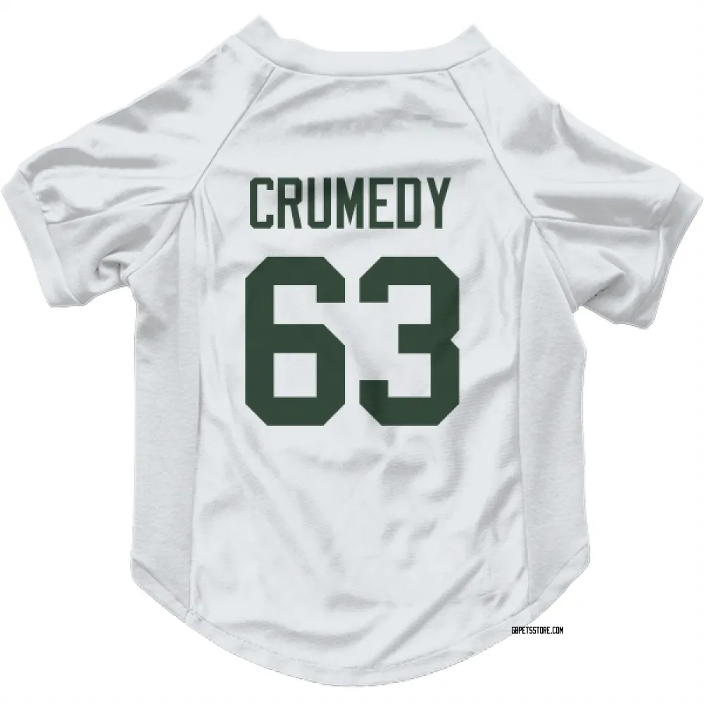 Green Bay Packers Jaden Crumedy White Pet Jersey for Dog & Cat