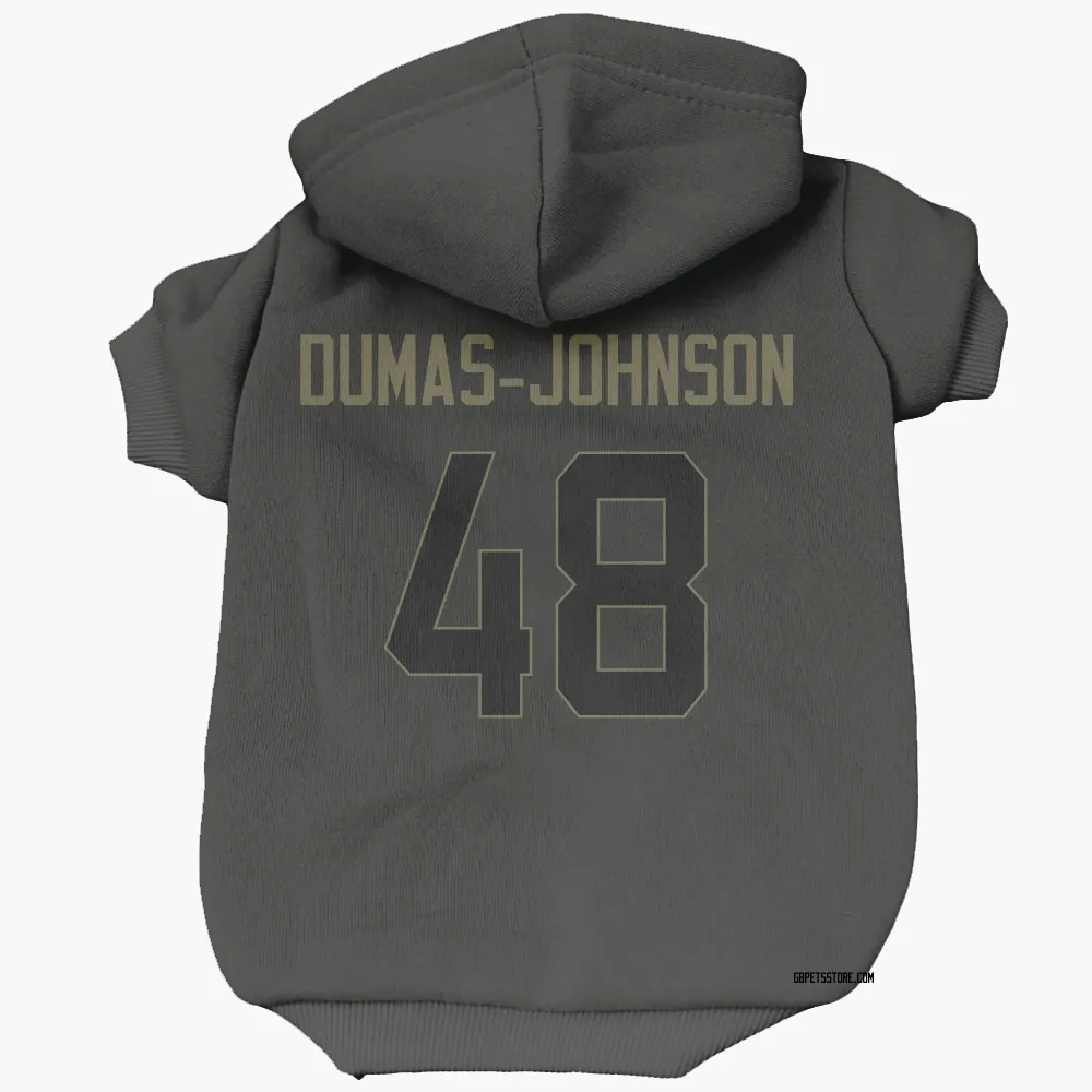 Green Bay Packers Jamon Dumas-Johnson Black Service Pet Hoodie for Dog & Cat