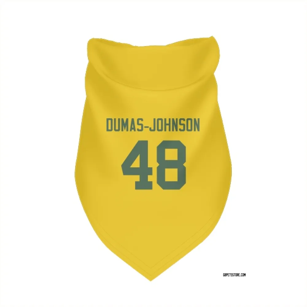 Green Bay Packers Jamon Dumas-Johnson Gold Pet Bandana for Dog & Cat
