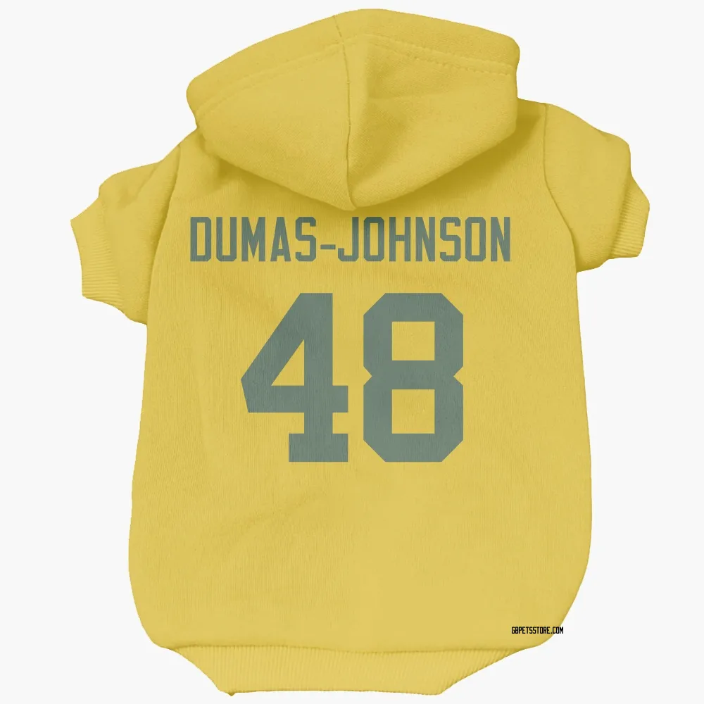 Green Bay Packers Jamon Dumas-Johnson Gold Pet Hoodie for Dog & Cat