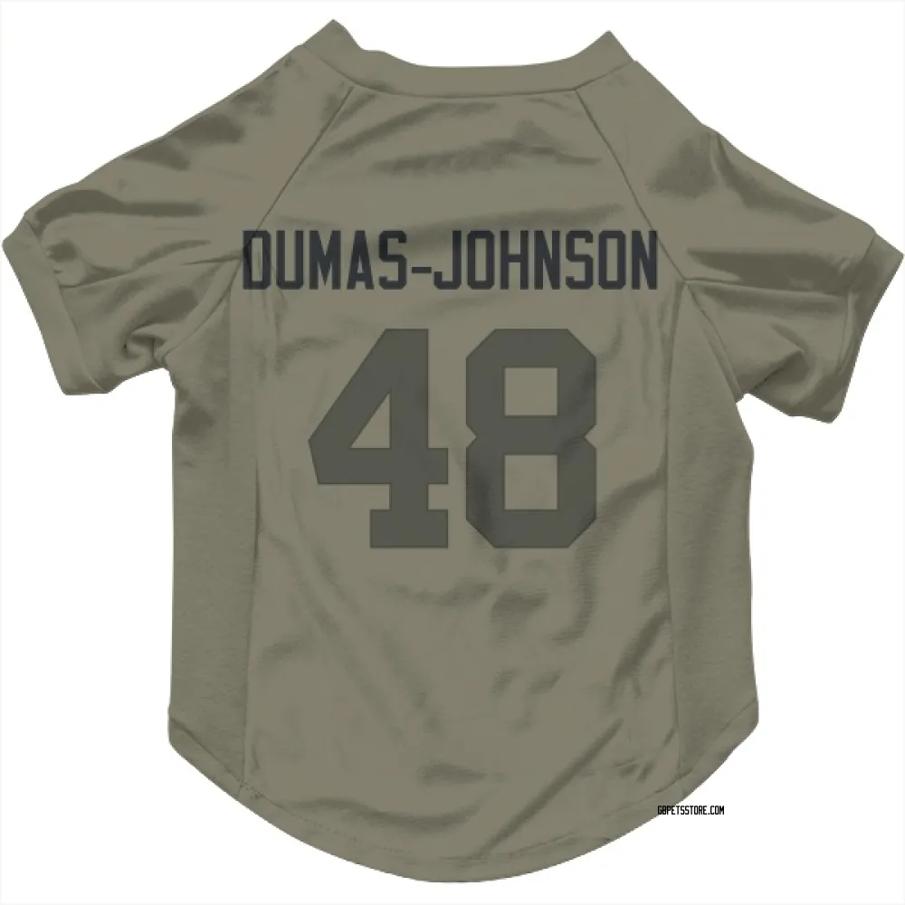 Green Bay Packers Jamon Dumas-Johnson Olive Pet Jersey for Dog & Cat