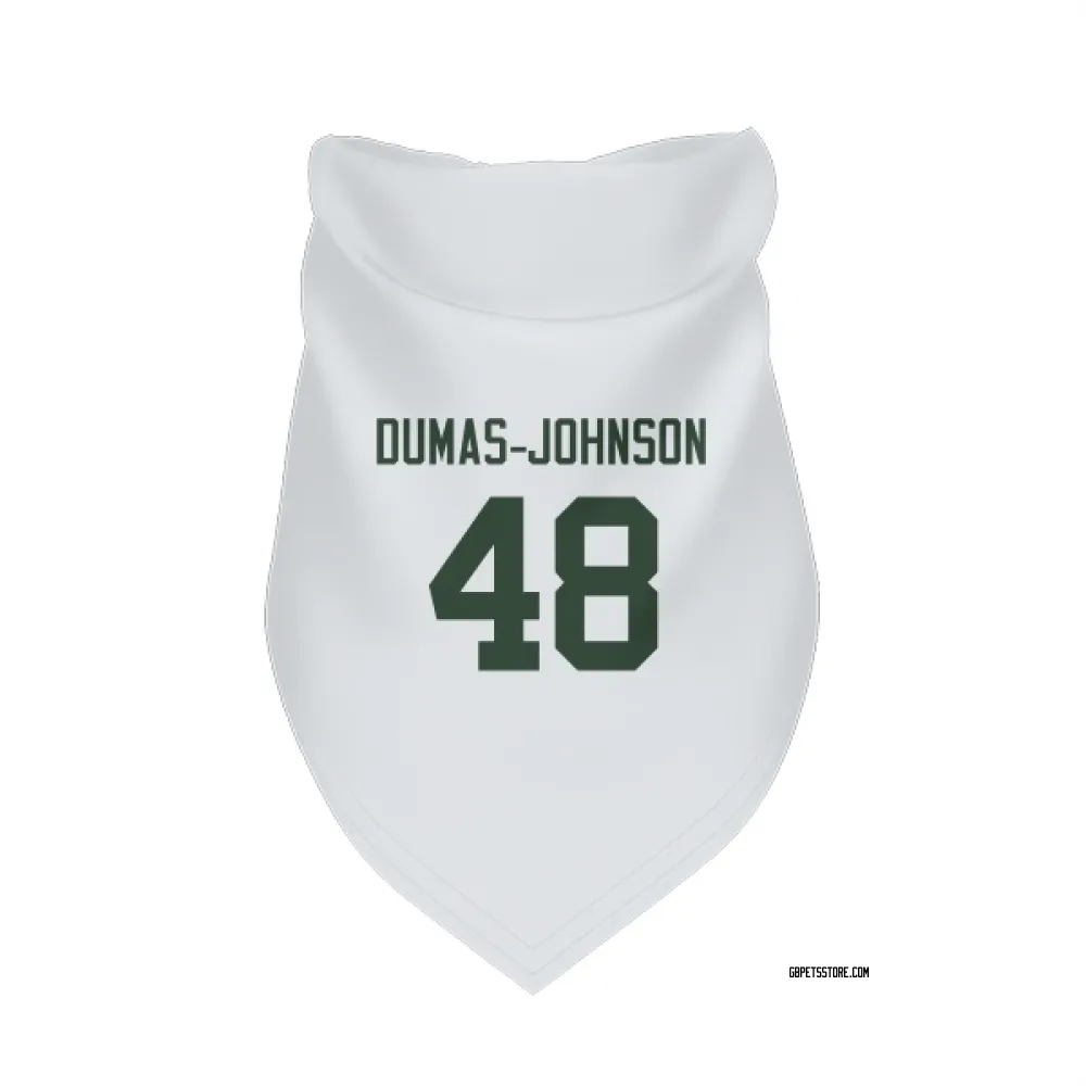 Green Bay Packers Jamon Dumas-Johnson White Pet Bandana for Dog & Cat