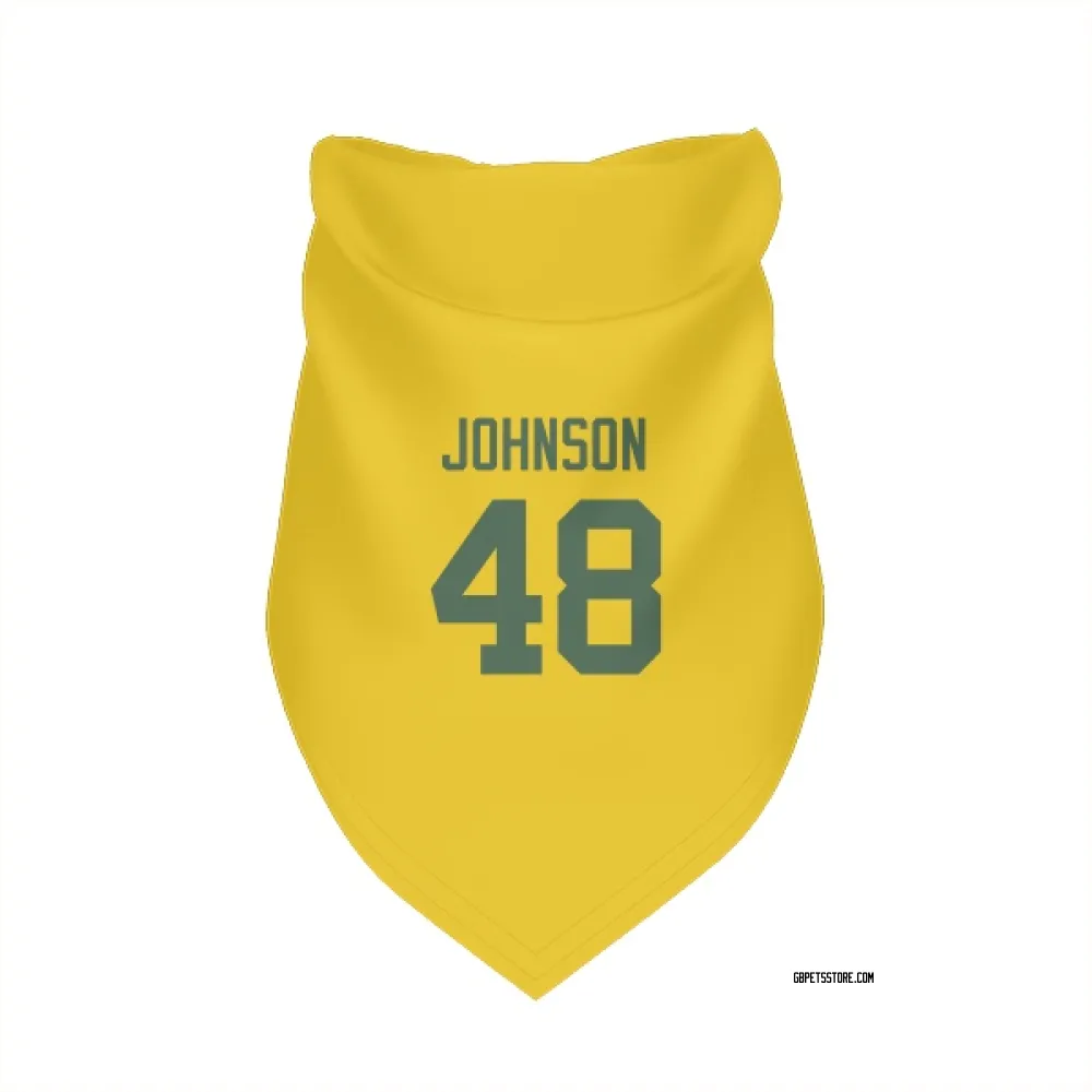 Green Bay Packers Jamon Johnson Gold Pet Bandana for Dog & Cat