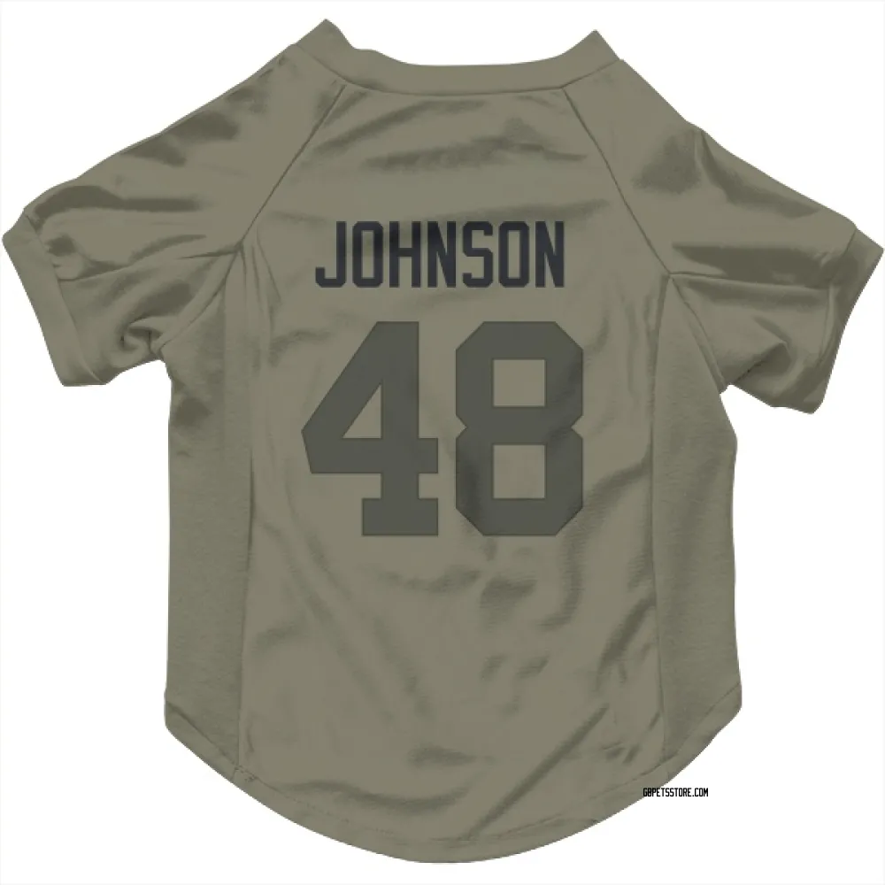 Green Bay Packers Jamon Johnson Olive Pet Jersey for Dog & Cat