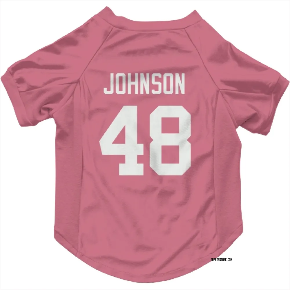 Green Bay Packers Jamon Johnson Pink Pet Jersey for Dog & Cat