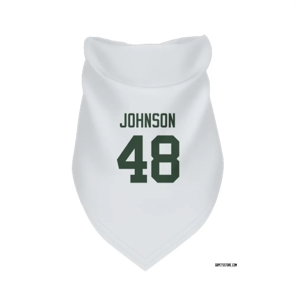 Green Bay Packers Jamon Johnson White Pet Bandana for Dog & Cat