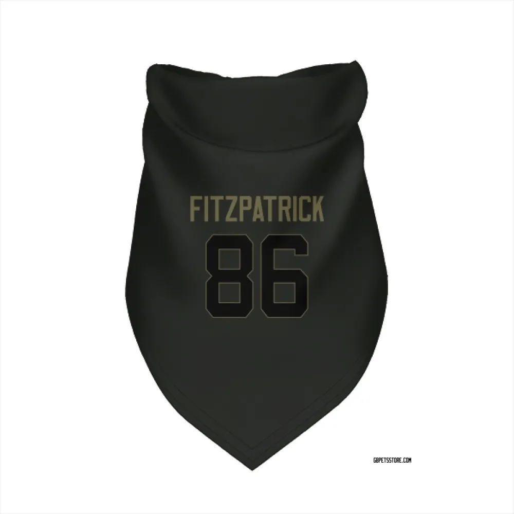 Green Bay Packers John FitzPatrick Black Service Pet Bandana for Dog & Cat