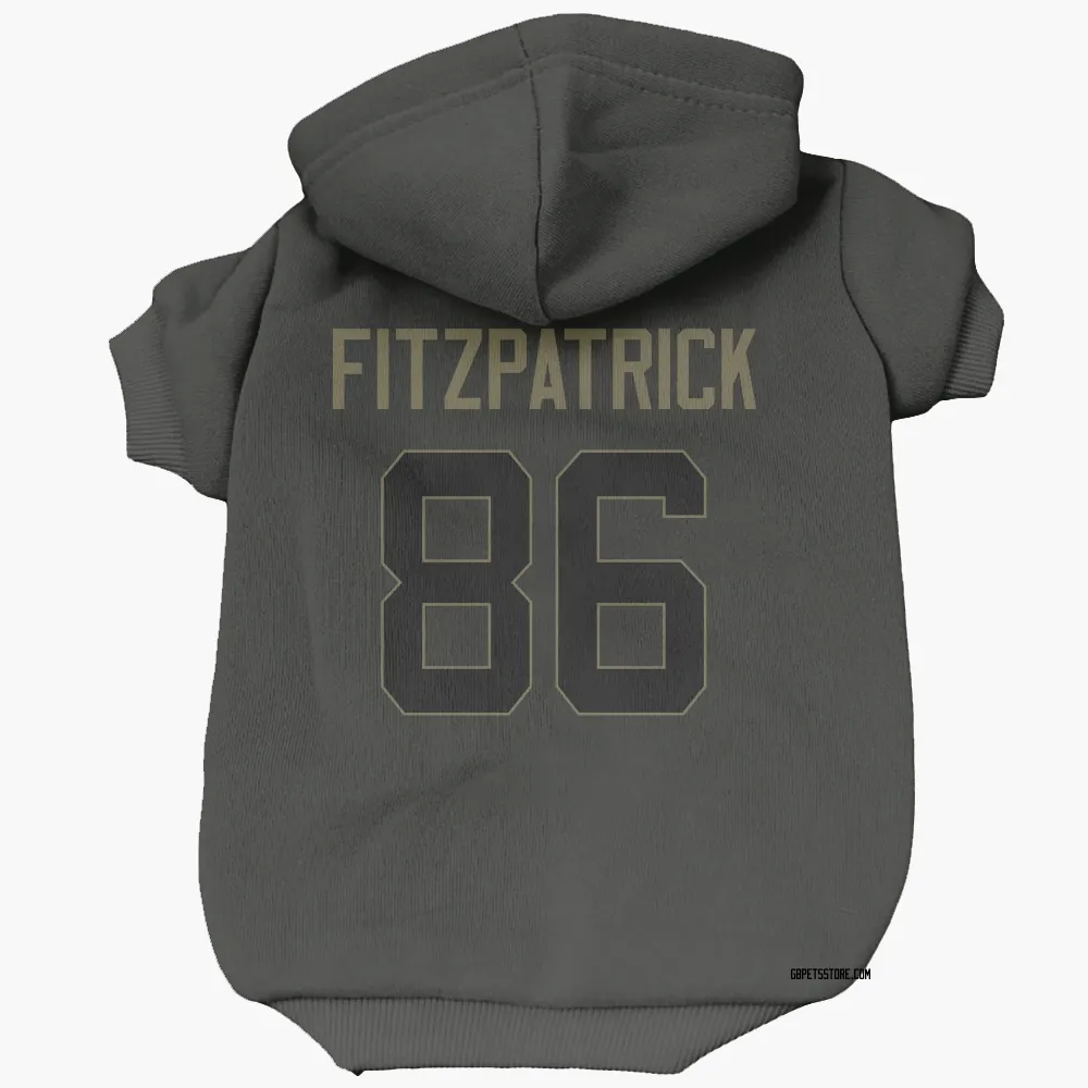 Green Bay Packers John FitzPatrick Black Service Pet Hoodie for Dog & Cat
