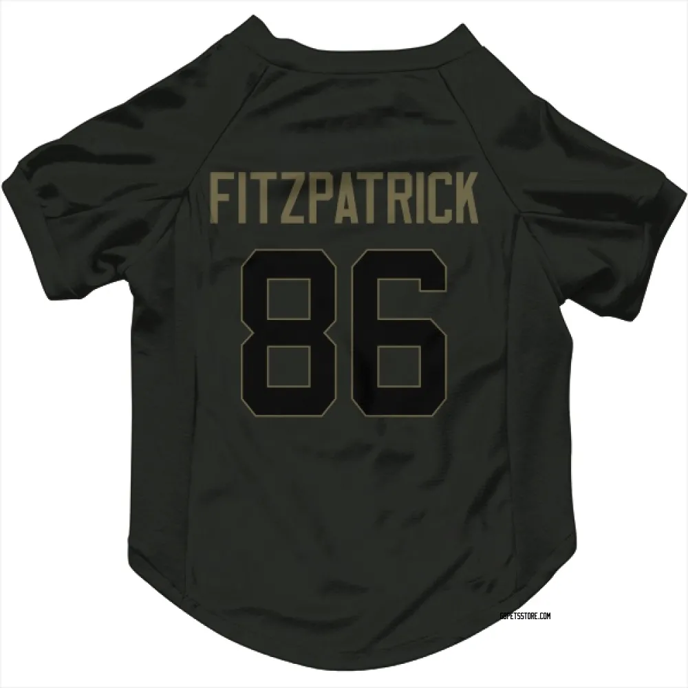 Green Bay Packers John FitzPatrick Black Service Pet Jersey for Dog & Cat
