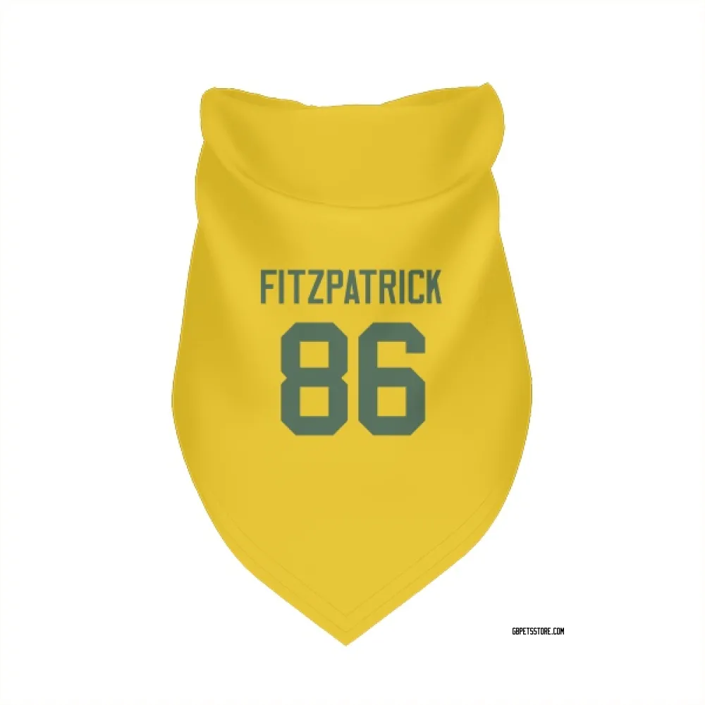 Green Bay Packers John FitzPatrick Gold Pet Bandana for Dog & Cat