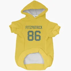 Green Bay Packers John FitzPatrick Gold Pet Hoodie for Dog & Cat