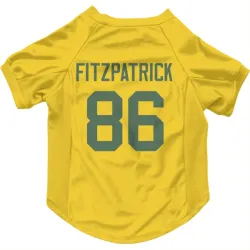 Green Bay Packers John FitzPatrick Gold Pet Jersey for Dog & Cat