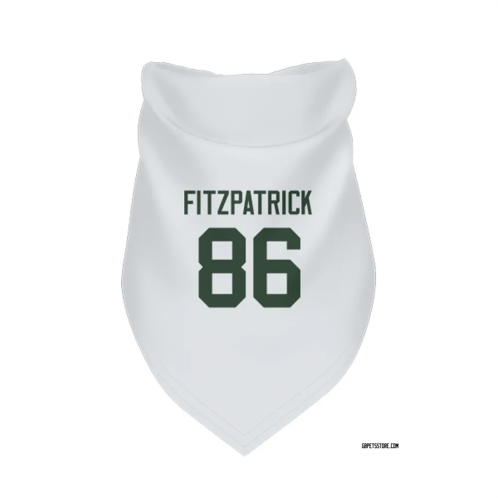 Green Bay Packers John FitzPatrick White Pet Bandana for Dog & Cat