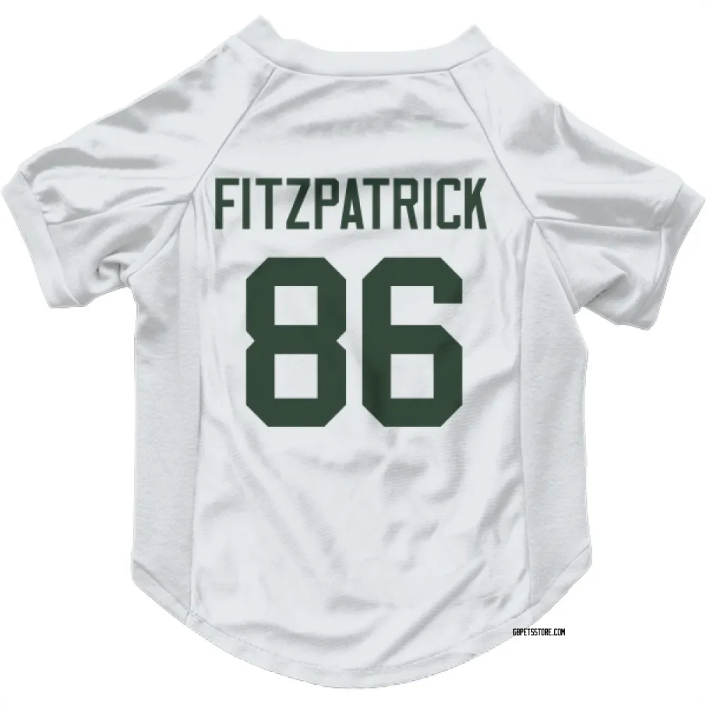Green Bay Packers John FitzPatrick White Pet Jersey for Dog & Cat