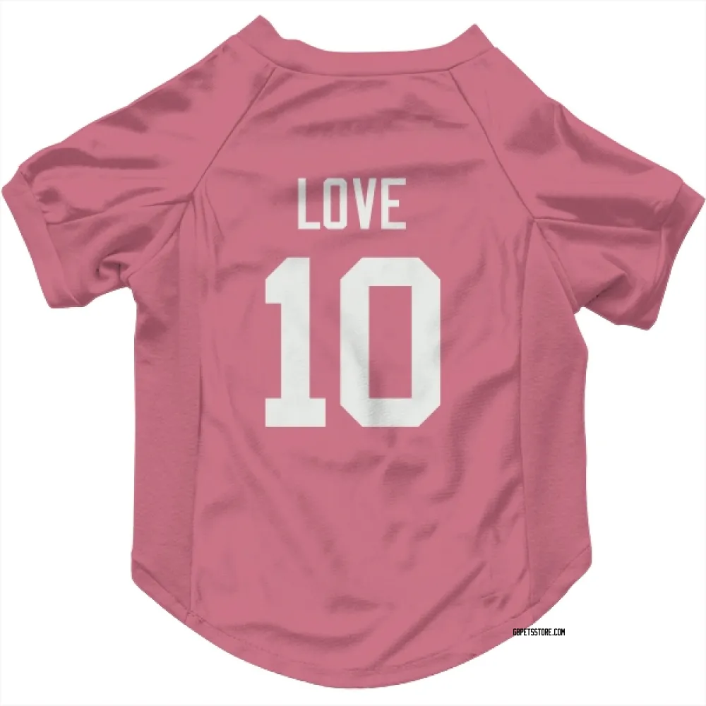 Green Bay Packers Jordan Love Pink Pet Jersey for Dog & Cat