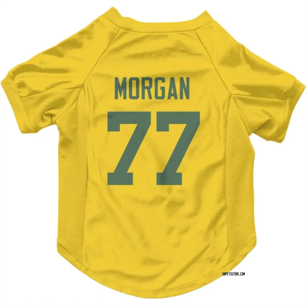 Green Bay Packers Jordan Morgan Gold Pet Jersey for Dog & Cat