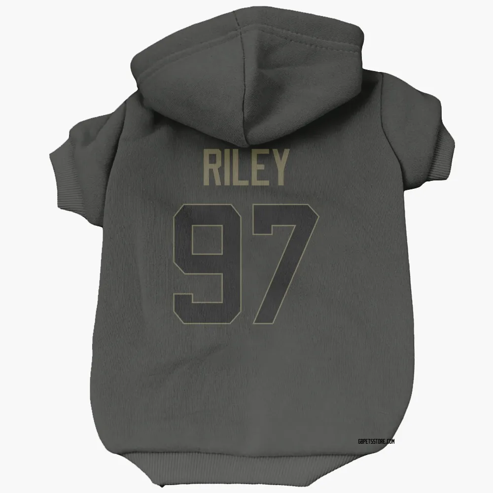 Green Bay Packers Jordon Riley Black Service Pet Hoodie for Dog & Cat