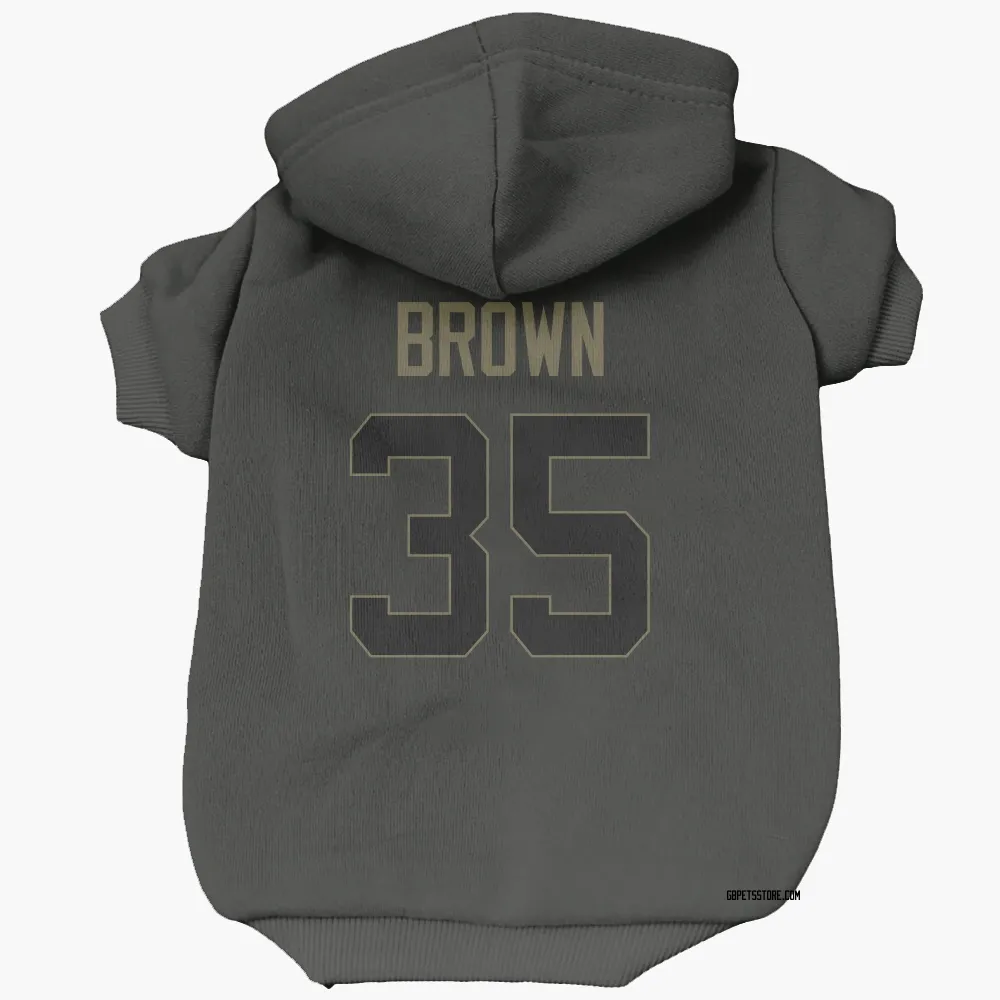 Green Bay Packers Kahzir Brown Black Service Pet Hoodie for Dog & Cat