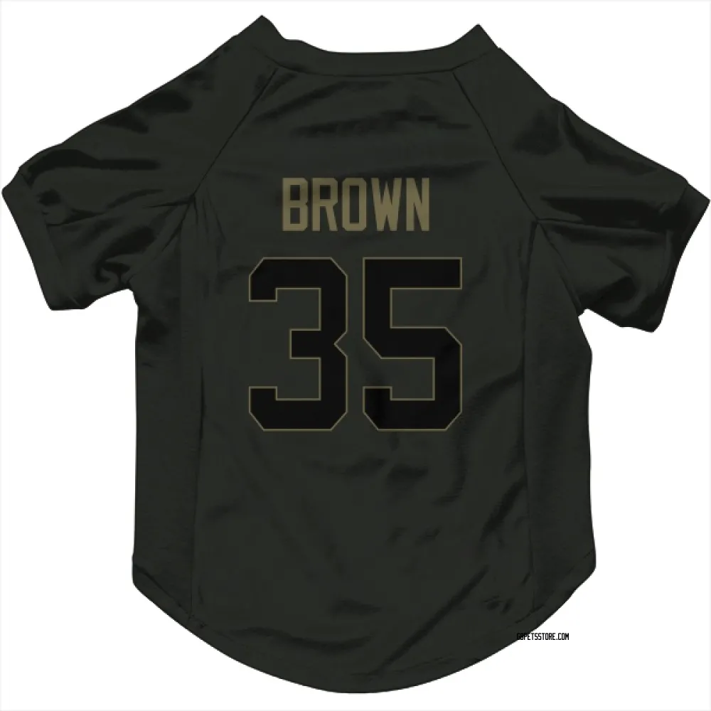 Green Bay Packers Kahzir Brown Black Service Pet Jersey for Dog & Cat