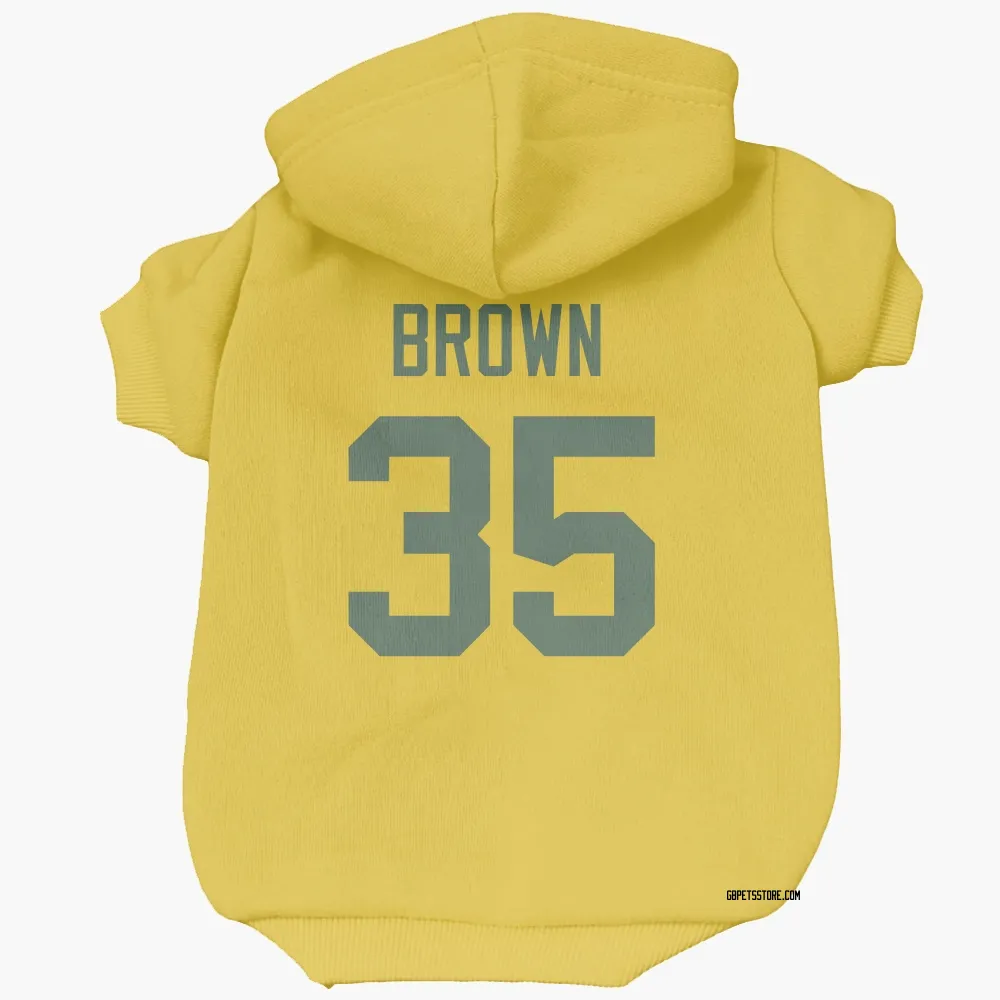 Green Bay Packers Kahzir Brown Gold Pet Hoodie for Dog & Cat