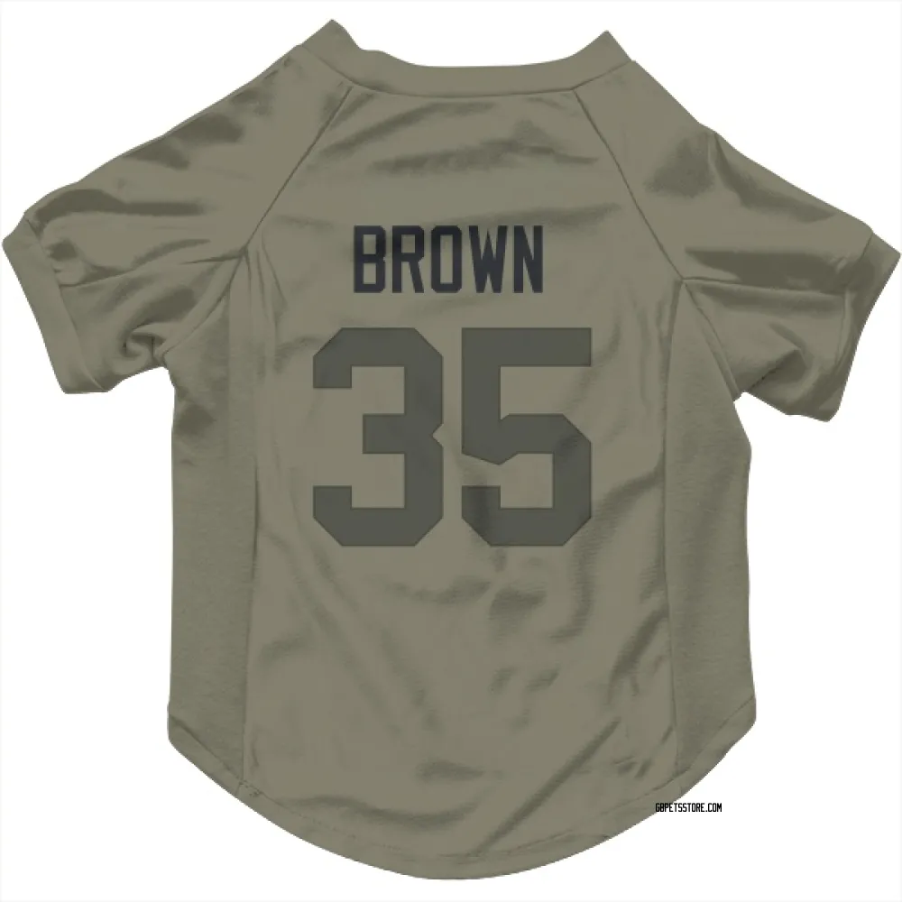 Green Bay Packers Kahzir Brown Olive Pet Jersey for Dog & Cat