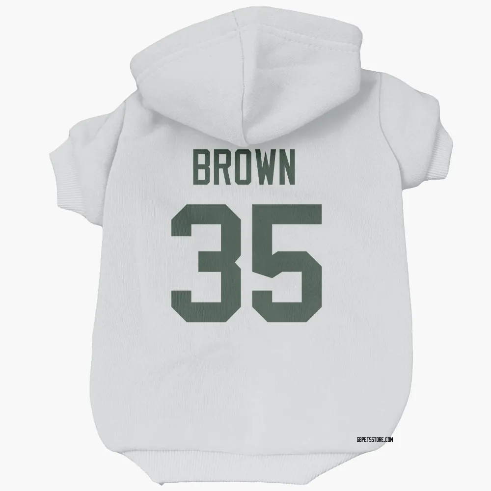 Green Bay Packers Kahzir Brown White Pet Hoodie for Dog & Cat