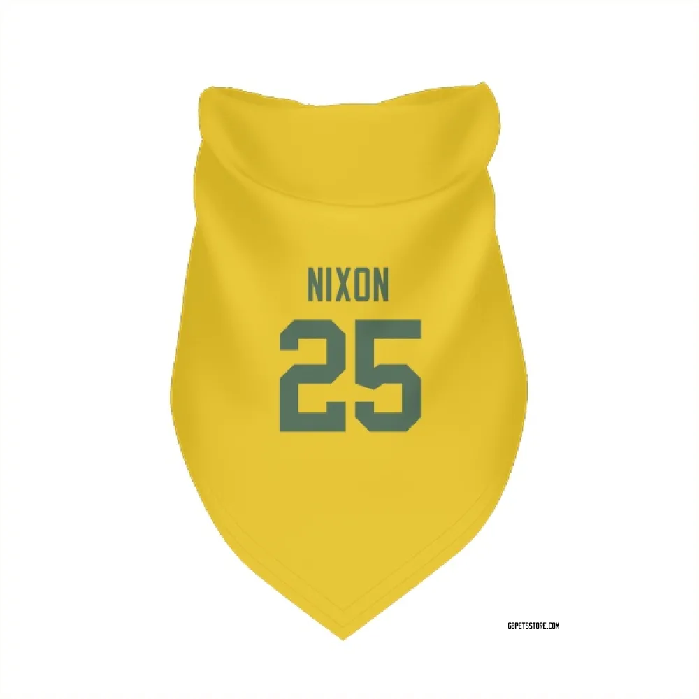 Green Bay Packers Keisean Nixon Gold Pet Bandana for Dog & Cat