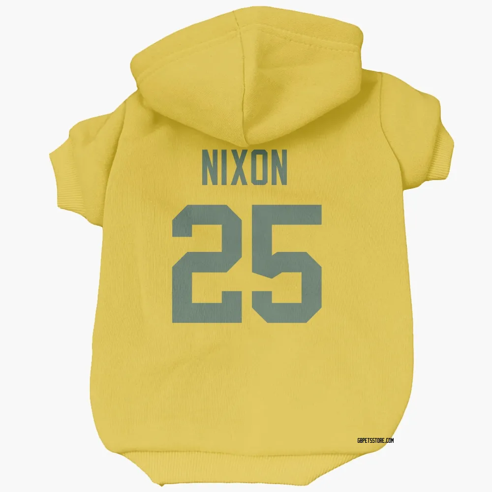 Green Bay Packers Keisean Nixon Gold Pet Hoodie for Dog & Cat