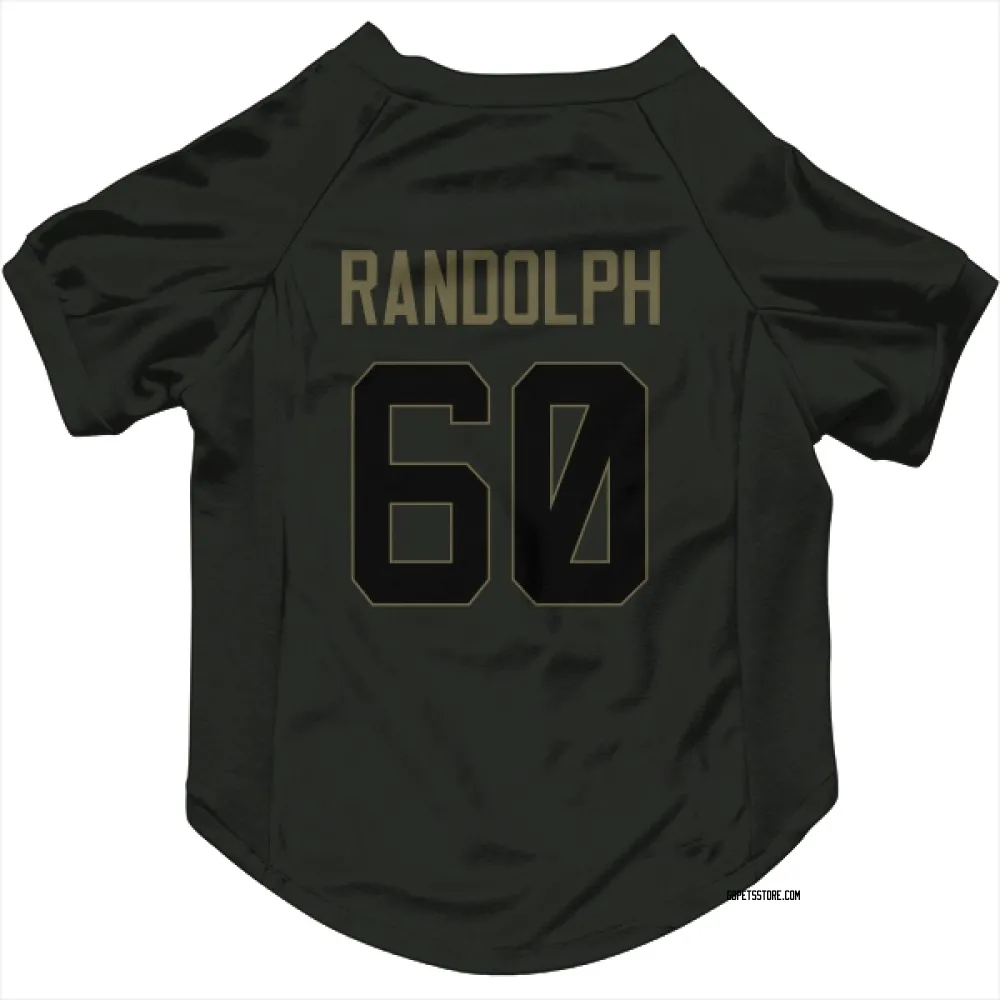 Green Bay Packers Keith Randolph Black Service Pet Jersey for Dog & Cat