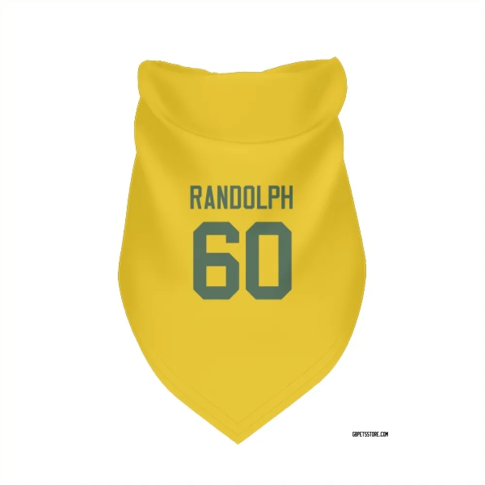 Green Bay Packers Keith Randolph Gold Pet Bandana for Dog & Cat