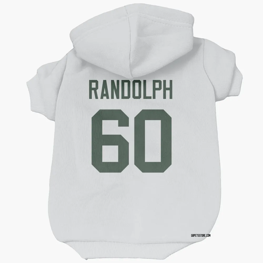 Green Bay Packers Keith Randolph White Pet Hoodie for Dog & Cat