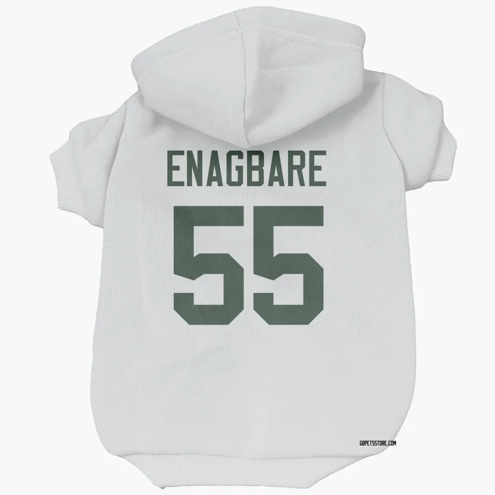 Green Bay Packers Kingsley Enagbare White Pet Hoodie for Dog & Cat