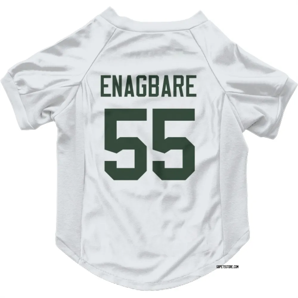 Green Bay Packers Kingsley Enagbare White Pet Jersey for Dog & Cat