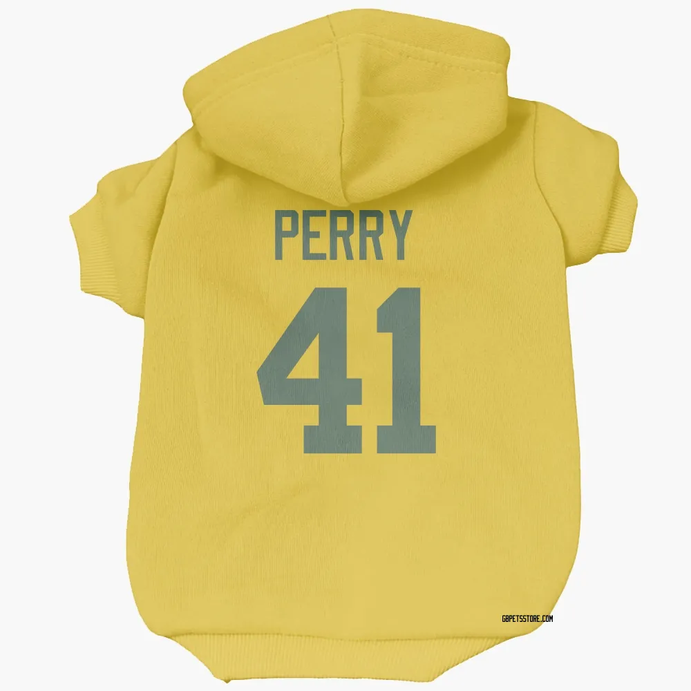 Green Bay Packers Mark Perry Gold Pet Hoodie for Dog & Cat