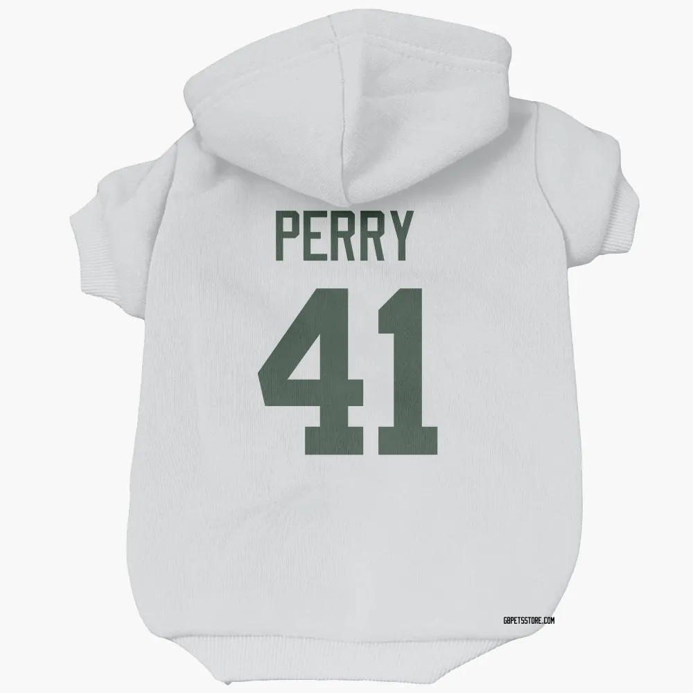 Green Bay Packers Mark Perry White Pet Hoodie for Dog & Cat