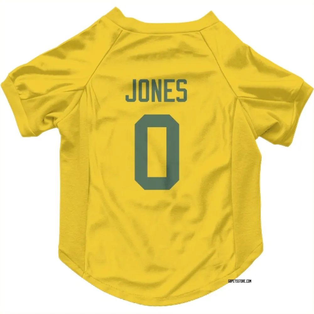 Green Bay Packers Marlon Jones Gold Pet Jersey for Dog & Cat