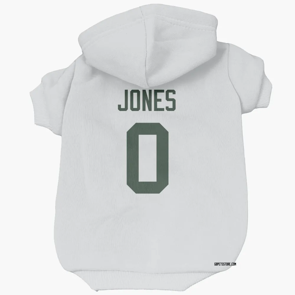 Green Bay Packers Marlon Jones White Pet Hoodie for Dog & Cat