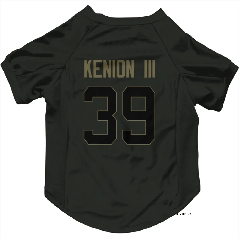 Green Bay Packers Murvin Kenion III Black Service Pet Jersey for Dog & Cat