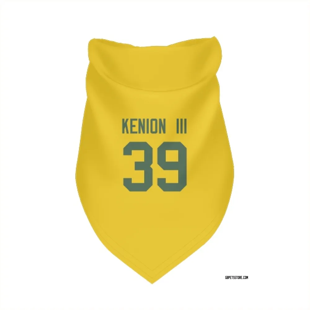 Green Bay Packers Murvin Kenion III Gold Pet Bandana for Dog & Cat