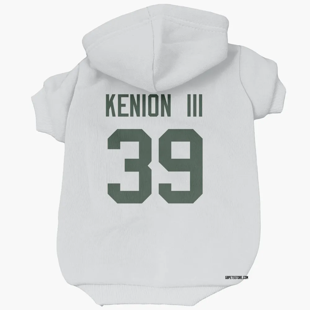 Green Bay Packers Murvin Kenion III White Pet Hoodie for Dog & Cat