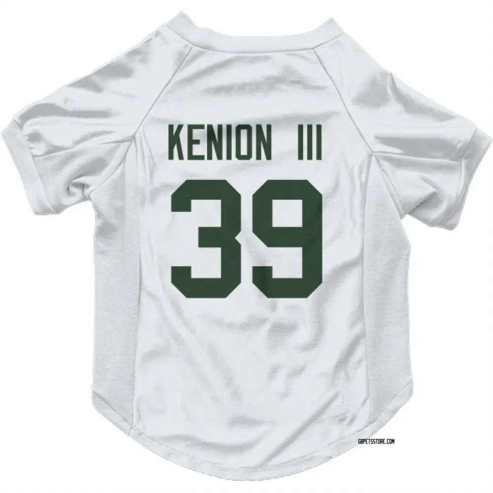 Green Bay Packers Murvin Kenion III White Pet Jersey for Dog & Cat