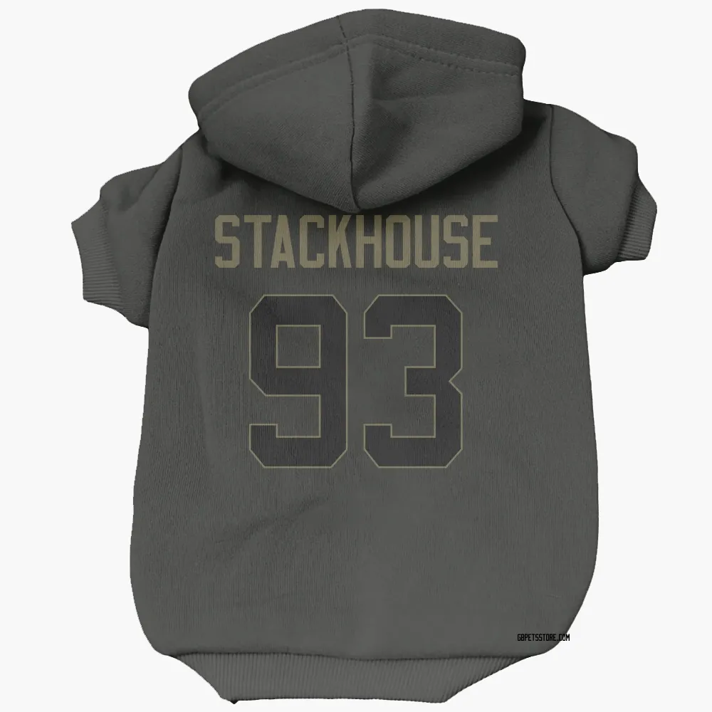 Green Bay Packers Nazir Stackhouse Black Service Pet Hoodie for Dog & Cat