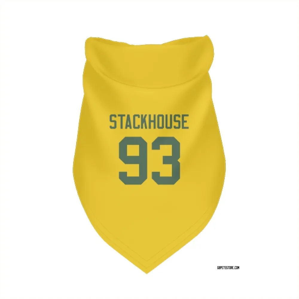 Green Bay Packers Nazir Stackhouse Gold Pet Bandana for Dog & Cat