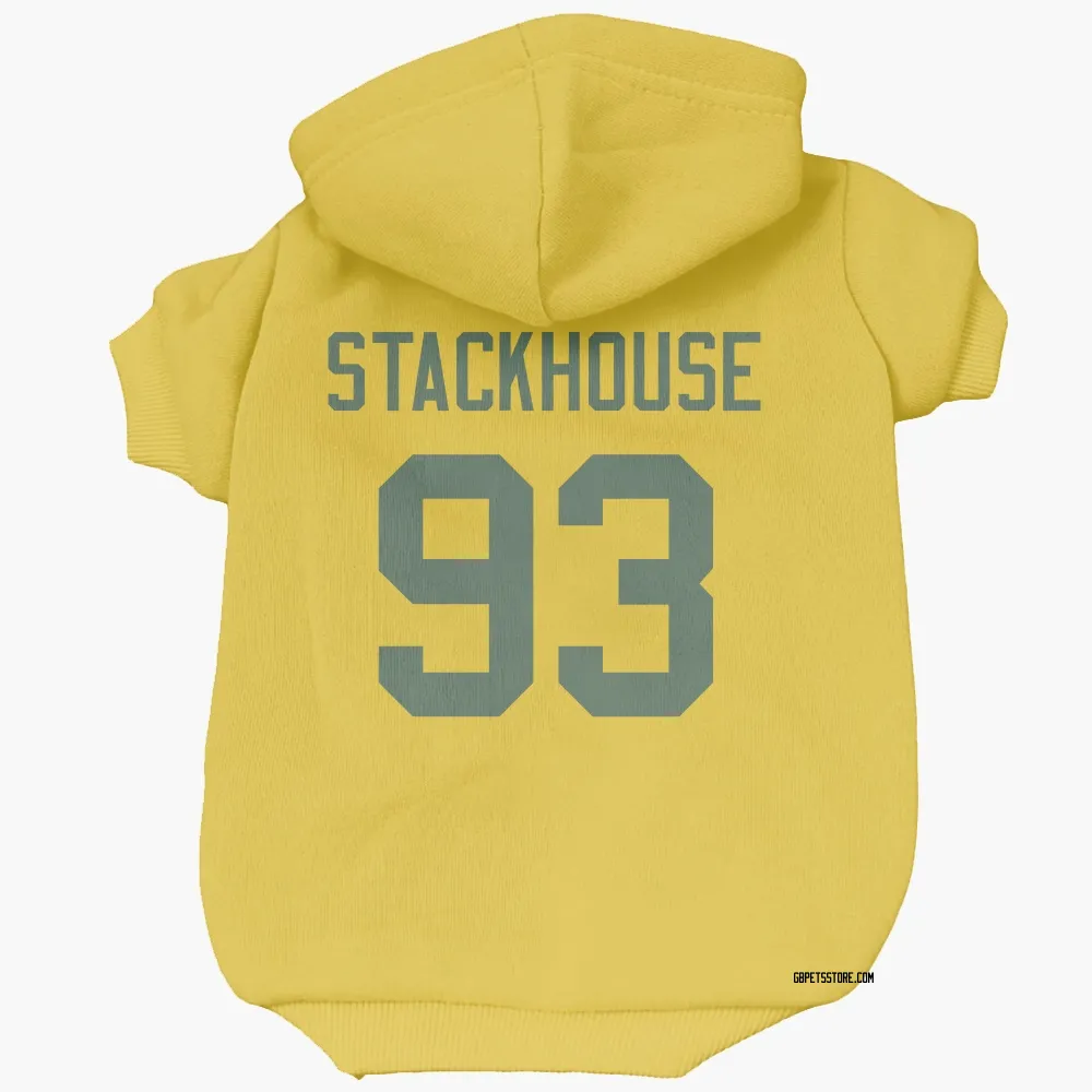 Green Bay Packers Nazir Stackhouse Gold Pet Hoodie for Dog & Cat