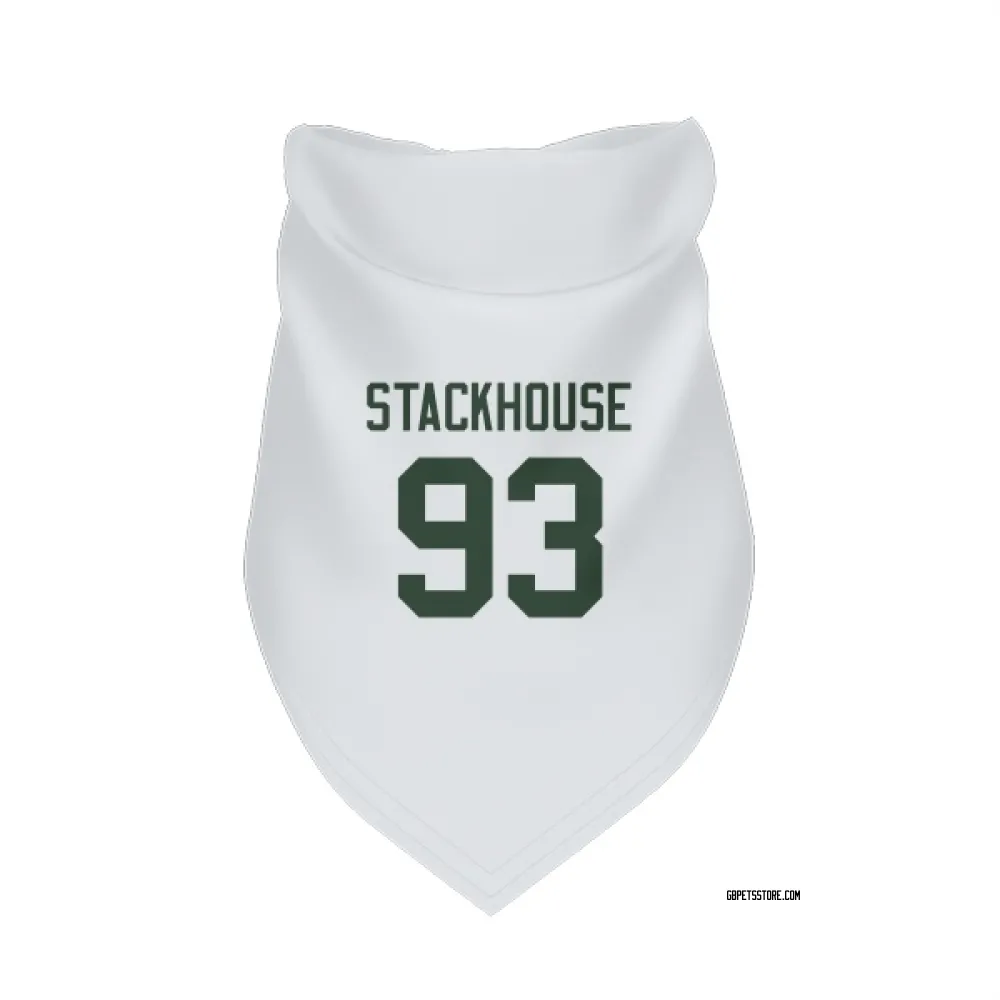 Green Bay Packers Nazir Stackhouse White Pet Bandana for Dog & Cat
