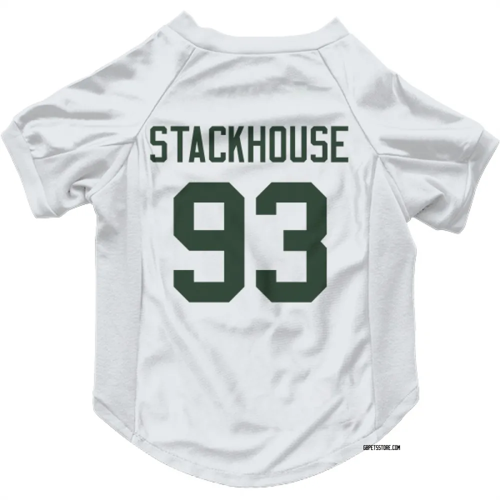 Green Bay Packers Nazir Stackhouse White Pet Jersey for Dog & Cat