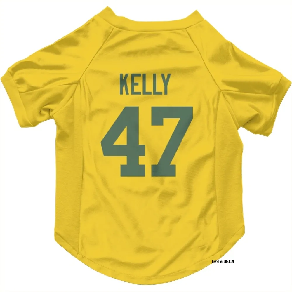 Green Bay Packers Nyjalik Kelly Gold Pet Jersey for Dog & Cat