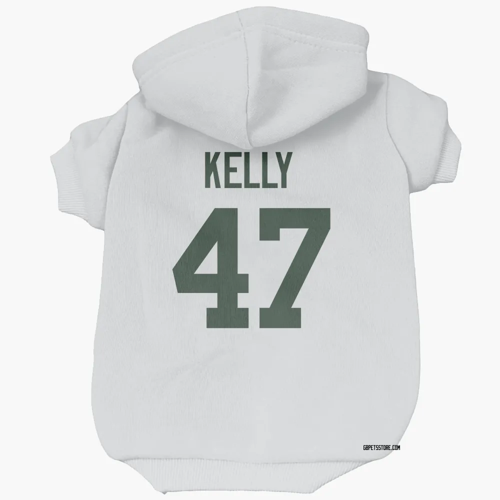 Green Bay Packers Nyjalik Kelly White Pet Hoodie for Dog & Cat